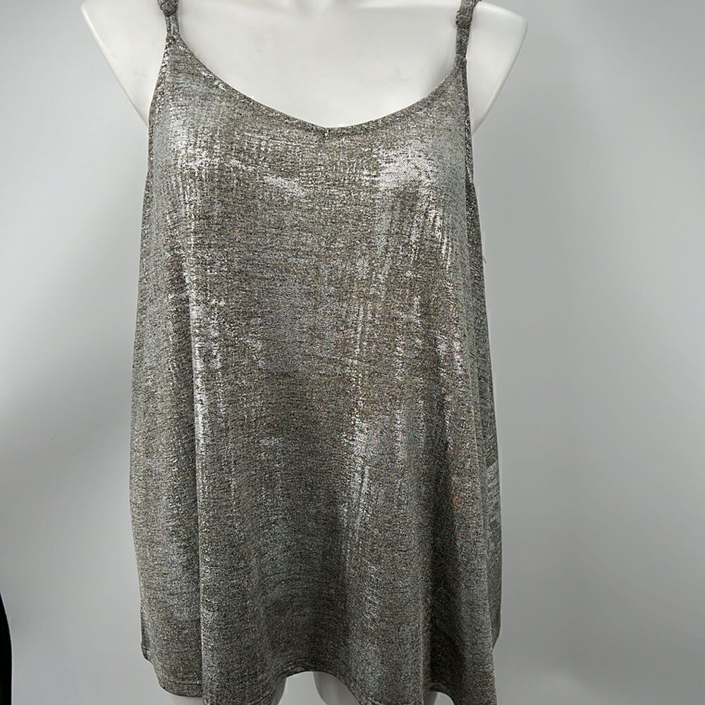 Torrid silver khaki spaghetti strap swing tank size 4